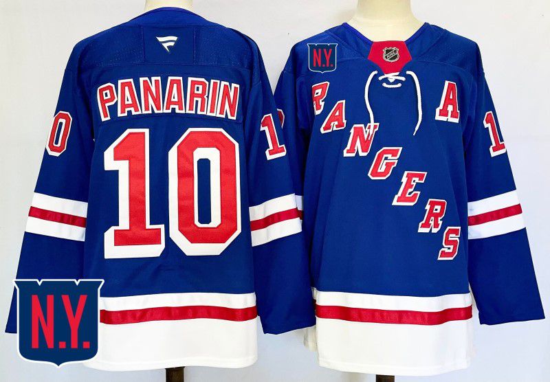 Men New York Rangers #10 Panarin Blue Fanatics 2025 NHL Jersey style 2